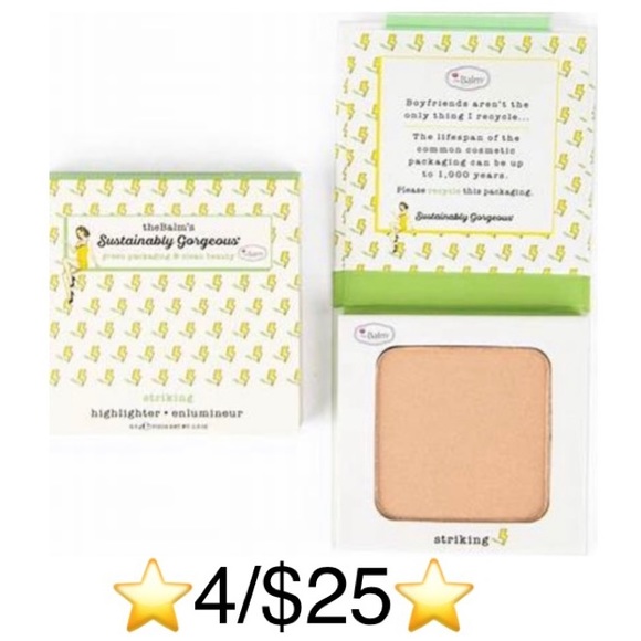 theBalm Sustainably Gorgeous Highlighter, Striking, Cruelty-Free, Clean Beauty - Picture 1 of 9